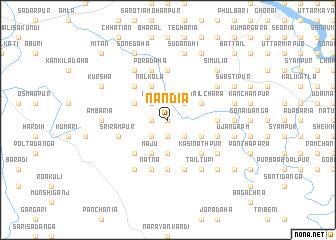 map of Nāndia