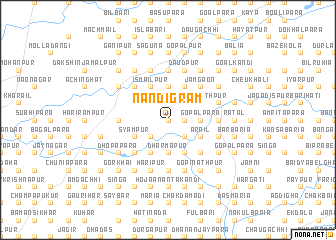 map of Nāndigrām