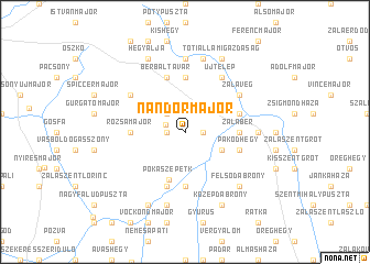 map of Nándormajor