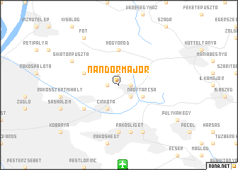 map of Nándormajor