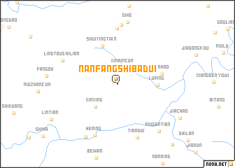 map of Nanfangshibadui