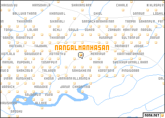 map of Nangal Mānhasan