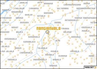 map of Nangiānwāla