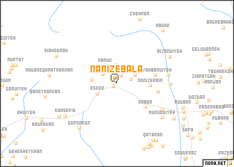 map of Nanīz-e Bālā