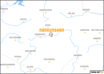 map of Nankunshan