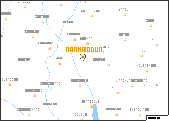 map of Nanmaodun