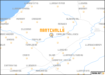 map of Nantcwnlle