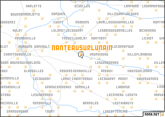 map of Nanteau-sur-Lunain