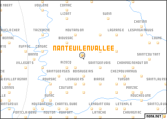 map of Nanteuil-en-Vallée