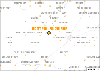 map of Nanteuil-sur-Aisne