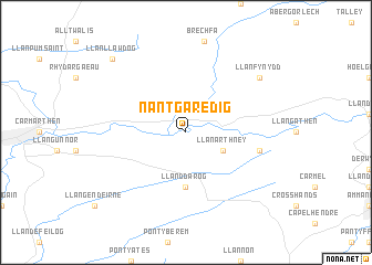 map of Nantgaredig
