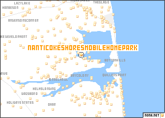 map of Nanticoke Shores Mobile Home Park