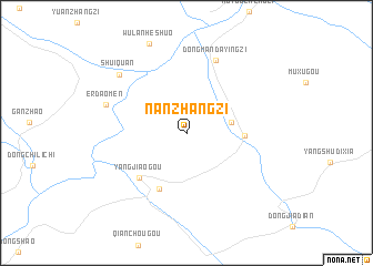 map of Nanzhangzi