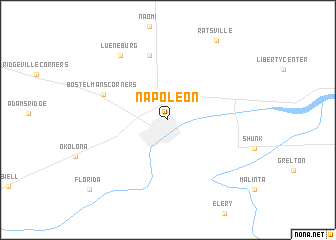 map of Napoleon