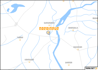 map of Narāinpur