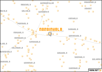 map of Narāinwāla