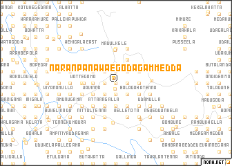 map of Naranpanawa Egodagammedda