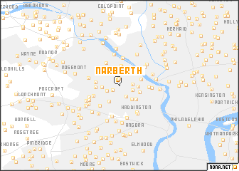 map of Narberth