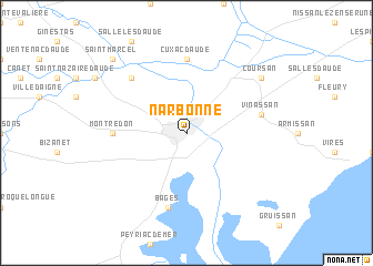 map of Narbonne