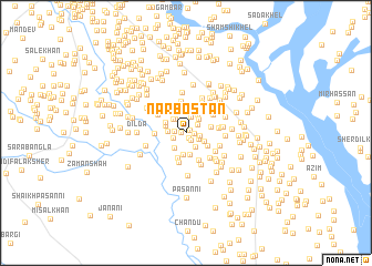 map of Nār Bostān