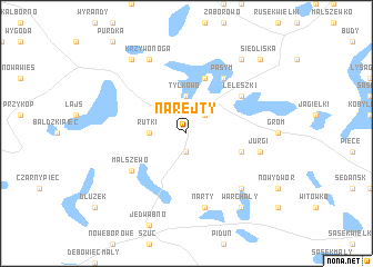 map of Narejty