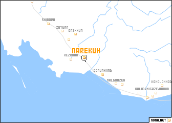 map of Nar-e Kūh