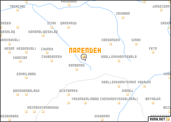 map of Nārendeh