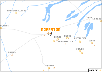 map of Nārestān