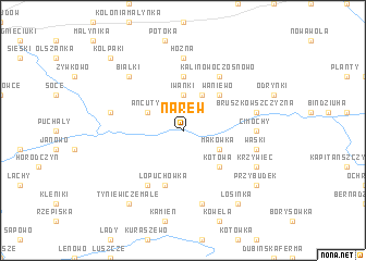 map of Narew