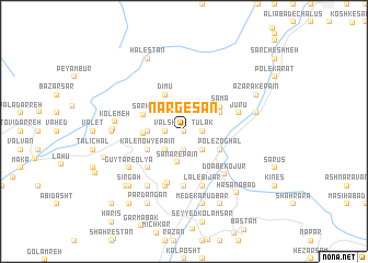 map of Nargesān