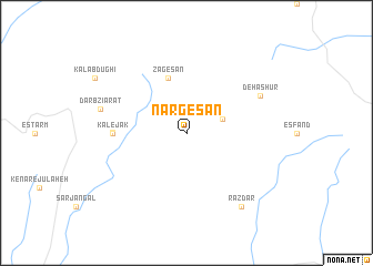 map of Nargesān