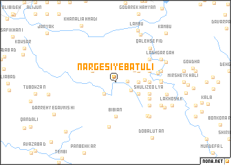 map of Nargesī-ye Baţūlī