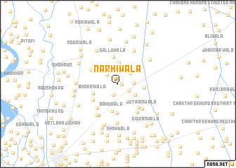 map of Nārhīwāla