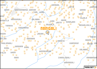 map of Nari Gali