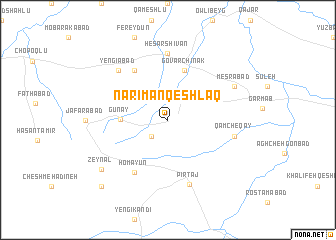 map of Narīmān Qeshlāq