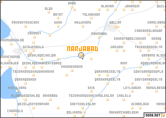 map of Narjābād