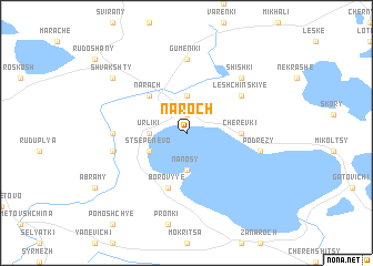 map of Narochʼ