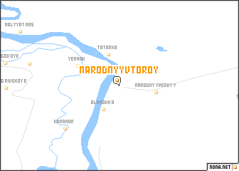 map of Narodnyy Vtoroy