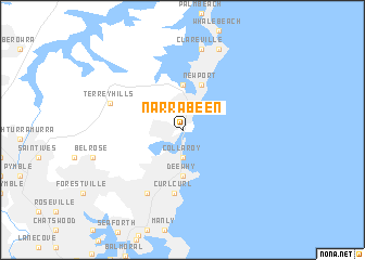 map of Narrabeen
