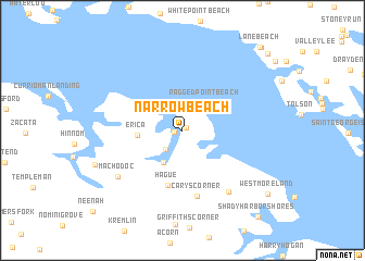map of Narrow Beach
