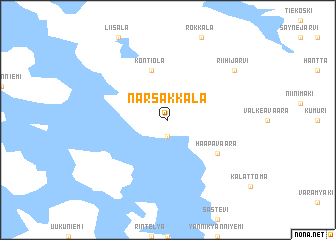 map of Närsäkkälä