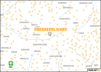 map of Nār Sher Ali Khān