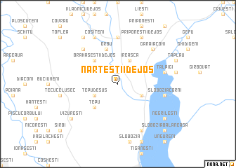 map of Nărteştii de Jos