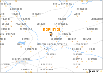 map of Naručiai