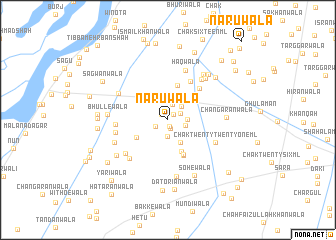 map of Nārūwāla