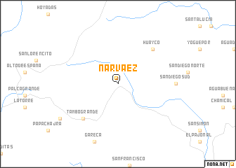 map of Narváez