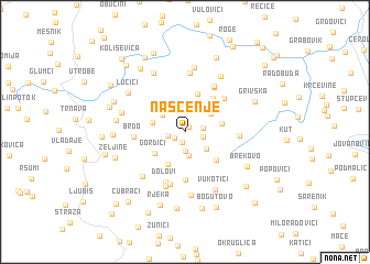 map of Našćenje