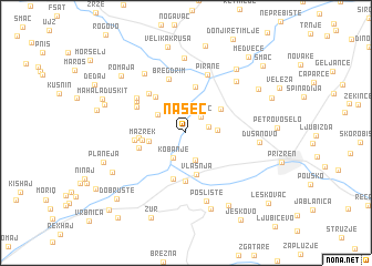 map of Našec