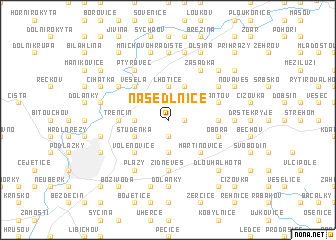 map of Násedlnice