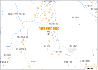 map of Nāşerābād
